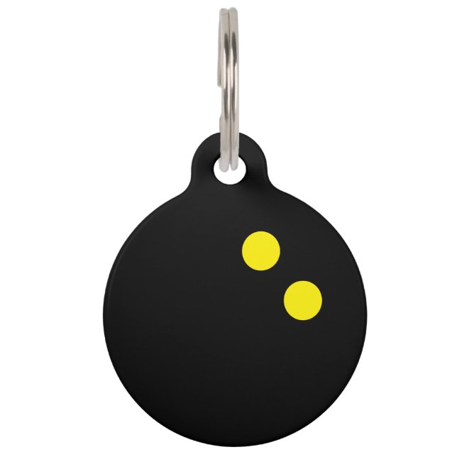 Squash Ball huisdier ID label voor hond of kat Huisdierpenning (Voorkant)