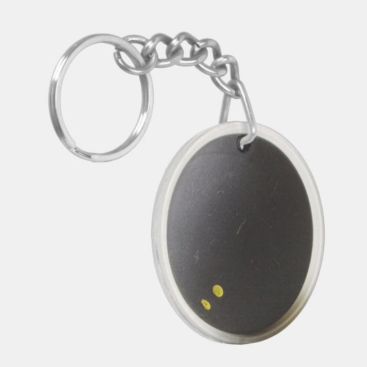 Squash Ball ID Bag LABEL Persoonlijke tekst Sleute Sleutelhanger (Voorkant Links)