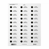 Squash Ball logo aangepaste retouradreslabels Etiket (Full Sheet)