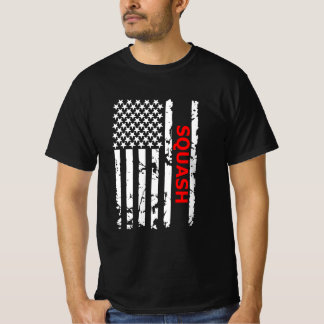 Squash Cool USA Vlag Grafisch Ontwerp T-shirt