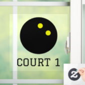 Squash court nummering aangepaste glazen raam plak raamsticker (Huis)