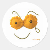 Squash Face Ronde Sticker (Voorkant)