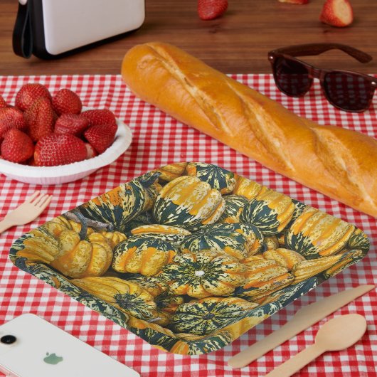 SQUASH/GEEL EN GROEN PAPIEREN BORDJE (Picknick)