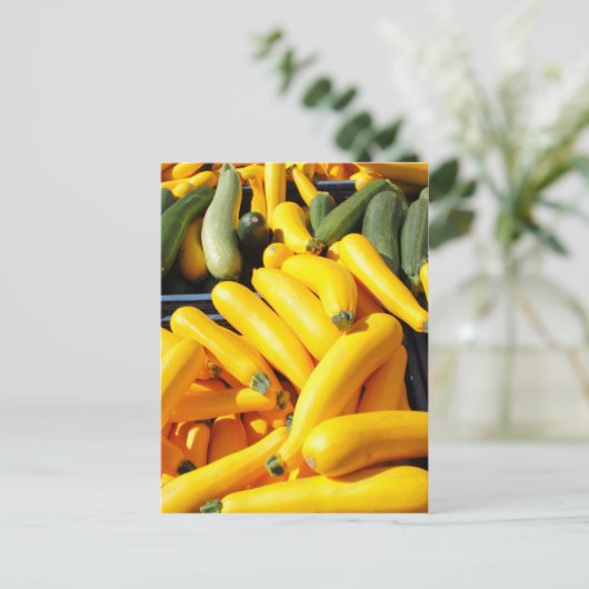 Squash in Geel en Groen Briefkaart (Staand voorkant)