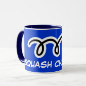 Squash kampioenen mok voor spelers en fans. (Voorkant links)