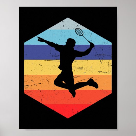 Squash Mannen Badminton Player 1 Poster (Voorkant)