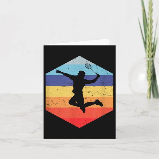 Squash Mannen Badminton Player Kaart (Voorkant)