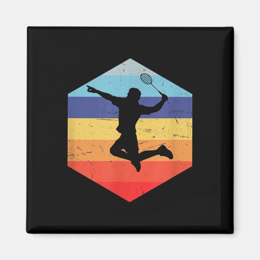 Squash Mannen Badminton Player Magneet (Voorkant)