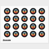 Squash Mannen Badminton Player Ronde Sticker (Vel)