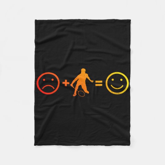 Squash Mannen dames badmintonspeler Fleece Deken (Voorkant)