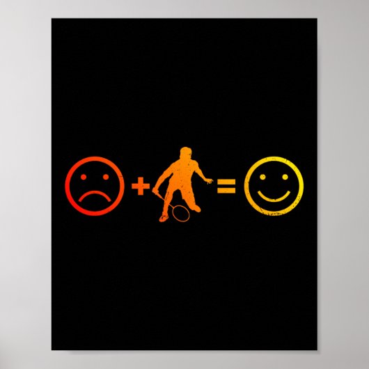 Squash Mannen dames badmintonspeler Poster (Voorkant)