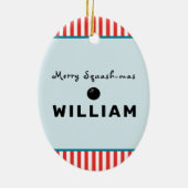 Squash Novelty Gift Keramisch Ornament (Achterkant)