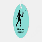 Squash of Racquetball Player and jouw tekst Metalen Ornament (Voorkant links)