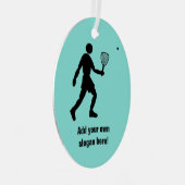 Squash of Racquetball Player and jouw tekst Metalen Ornament (Voorkant Rechts)