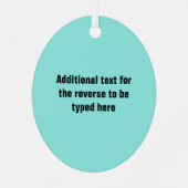 Squash of Racquetball Player and jouw tekst Metalen Ornament (Achterkant)