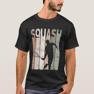 Squash Oude Squash Speler Retro Squash Liefhebber T-shirt