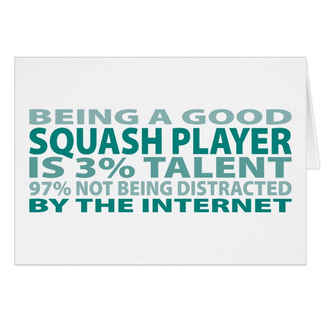 Squash Player 3% Talent (Voorkant Horizontaal)