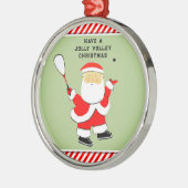 squash player cadeau voor vakantie metalen ornament (Links)