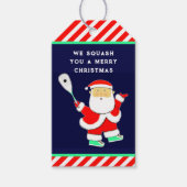 Squash Player Christmas Cadeaulabel (Voorkant)