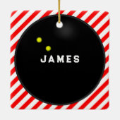 Squash Player Christmas Collectible Keramisch Ornament (Achterkant)