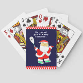 Squash Player Christmas Pokerkaarten