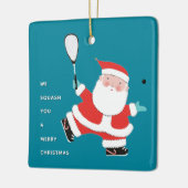 Squash Player Holiday Cadeaus Keramisch Ornament (Links)