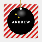 Squash Player Holiday Cadeaus Keramisch Ornament (Achterkant)