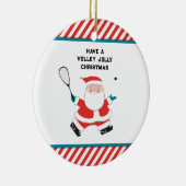 Squash Player Holiday Cadeaus Keramisch Ornament (Rechts)
