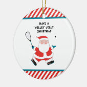 Squash Player Holiday Cadeaus Keramisch Ornament (Links)