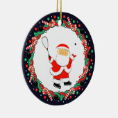 Squash Player Holiday Cadeaus Keramisch Ornament (Rechts)
