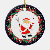 Squash Player Holiday Cadeaus Keramisch Ornament (Voorkant)