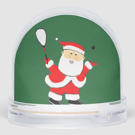 Squash Player Holiday Gift Sneeuwbol (Achterkant)