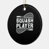 Squash Player Racket Ball Sports Indoor Tennis Cou Keramisch Ornament (Links)