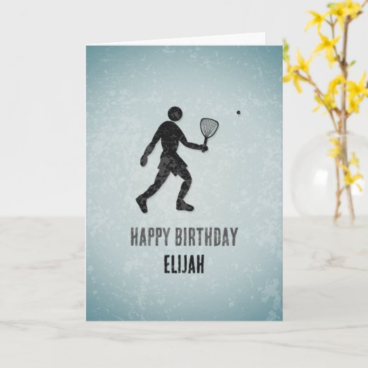 (Squash) Racketball Sportieve Man Gelegenheid / Ve Kaart (Gele Bloem)