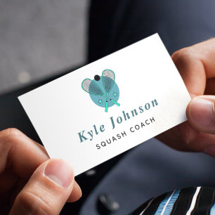 Squash Racquetball Coach Sports Instructor Teacher Visitekaartje