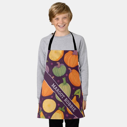 Squash Regenboog Kleurrijk Gepersonaliseerd Patroo Schort (Gedragen)