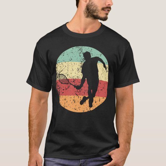 Squash Retro Squash Player Icon Retro Kleuren T-shirt (Voorkant)