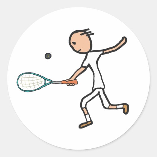 Squash Ronde Sticker (Voorkant)