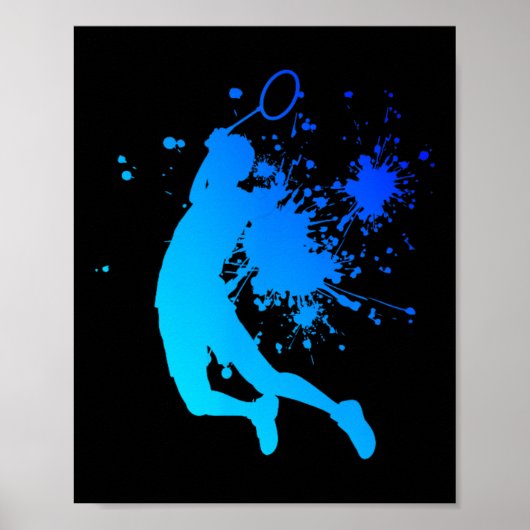 Squash Shuttle Dames Badminton Heren Poster (Voorkant)