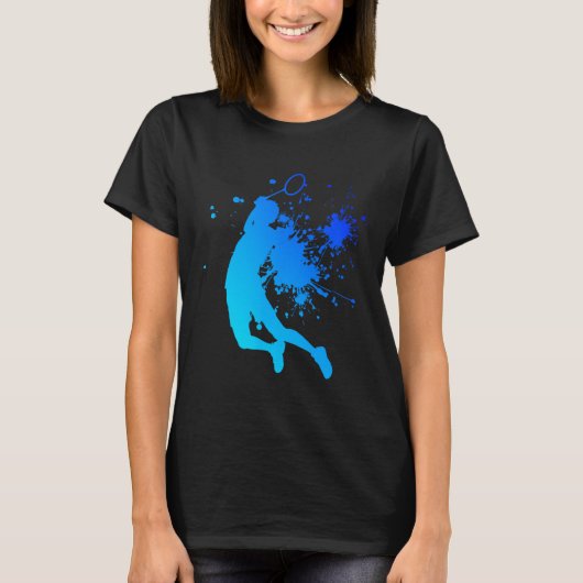 Squash Shuttle Dames Badminton Heren T-shirt (Voorkant)