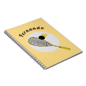 Squash Speler Coach Racketball Eigen Naam Sport  Notitieboek (Rechterzijde)