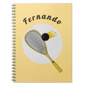 Squash Speler Coach Racketball Eigen Naam Sport  Notitieboek (Voorkant)