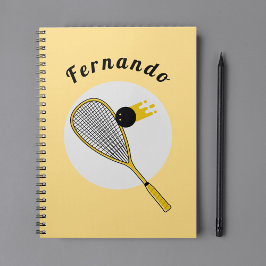 Squash Speler Coach Racketball Eigen Naam Sport  Notitieboek