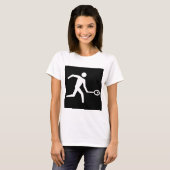 Squash Speler Icoon T-shirt (Voorkant volledig)