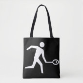 Squash Speler Icoon Tote Bag (Voorkant)