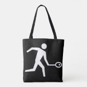 Squash Speler Icoon Tote Bag (Achterkant)