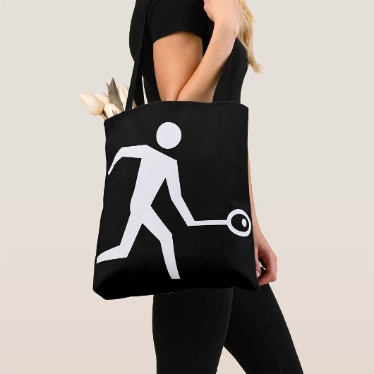 Squash Speler Icoon Tote Bag