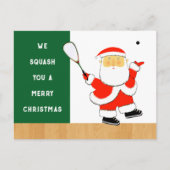 Squash Speler Kerst Vakantie Sport Kaarten Feestdagenkaart (Voorkant)