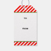 Squash Speler Kerstmis Cadeaulabel (Achterkant)