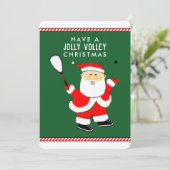 Squash Speler Kerstmis Feestdagenkaart (Staand voorkant)